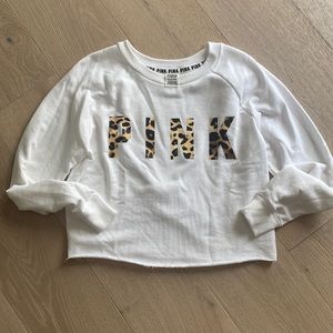 Victoria’s Secret Pink cropped crewneck long sleeve sweatshirt
